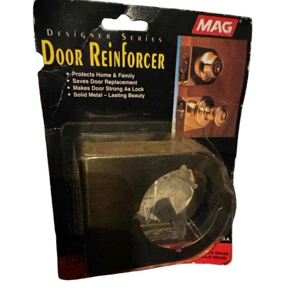 MAG Security Brass Door Reinforcer 2036-ABV Fits 1-3/4"‎ Door 2 3/8 Backset New
